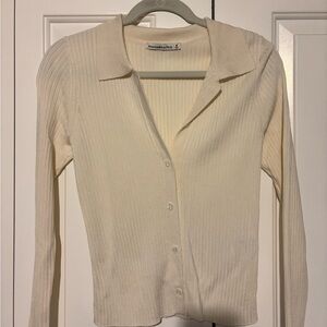 Abercrombie Ribbed Button-Up Cardigan